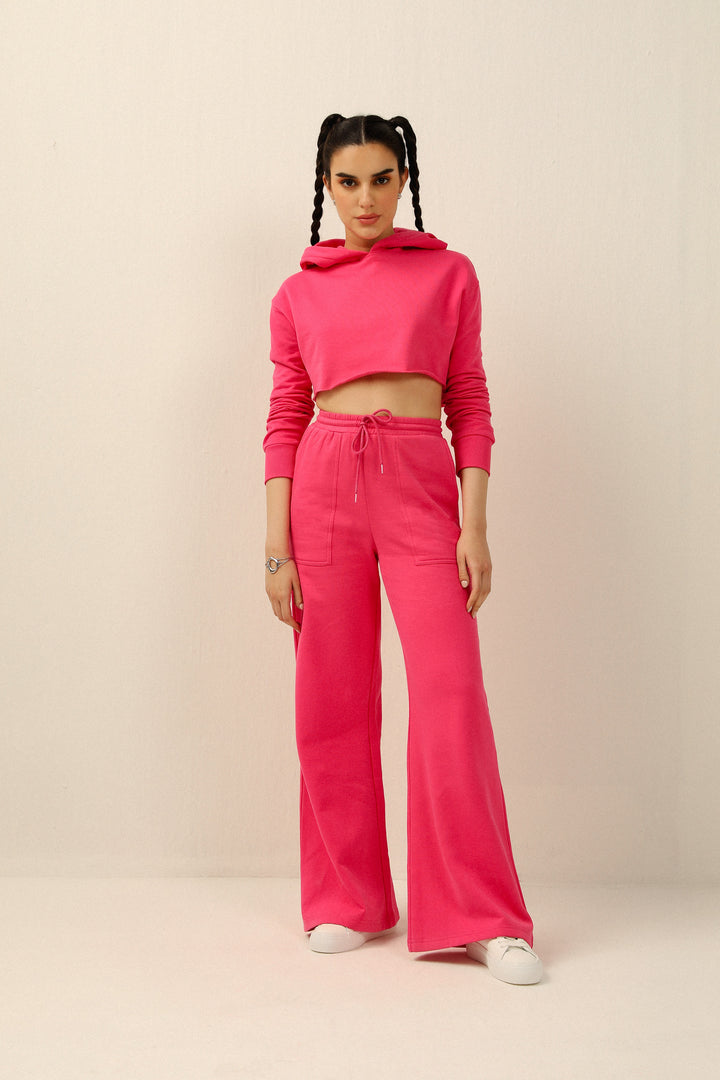 CROP HOODIE CO-ORD SET