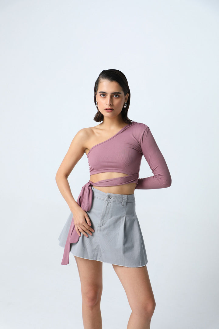 ONE SHOULDER CROP TOP